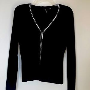 VENINI S Black Open Front Cardigan Sweater